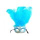 Mask w/ Plumes (Aqua/Silver)