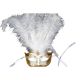Mask w/ Plumes (White/Gold)