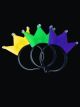 LED Crown Headband Purple/Green/Gold