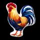 Printed Rooster Plush 