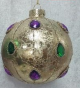 Gold Round Ornament w/ jewels