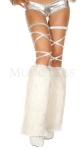 White Furry Leg Warmers