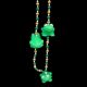 Green & Gold Beads w/ 3 Frogs 