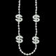 Dollar Sign Silver Bead