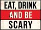 Zombie Zone Warning Sign